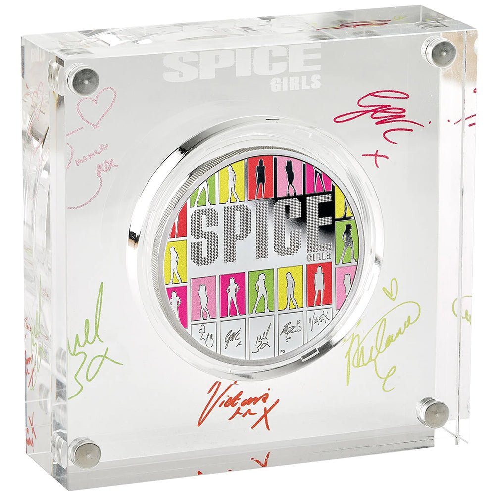 2026 UK The Spice Girls 1oz Silver Proof Colour Coin Case