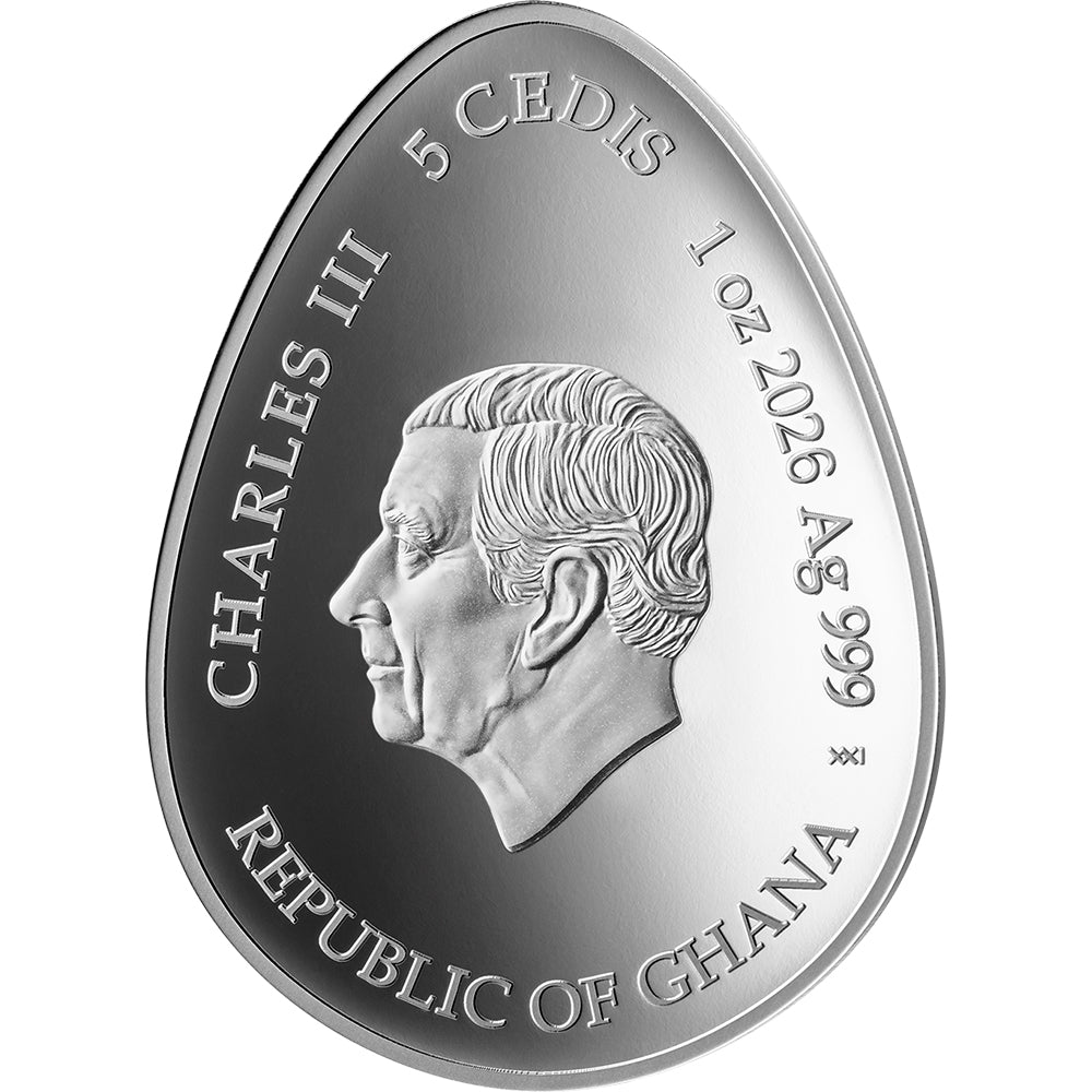 2026 Ukrainian Pysanka - Zoretsvit 1oz Silver Proof Coin Obverse