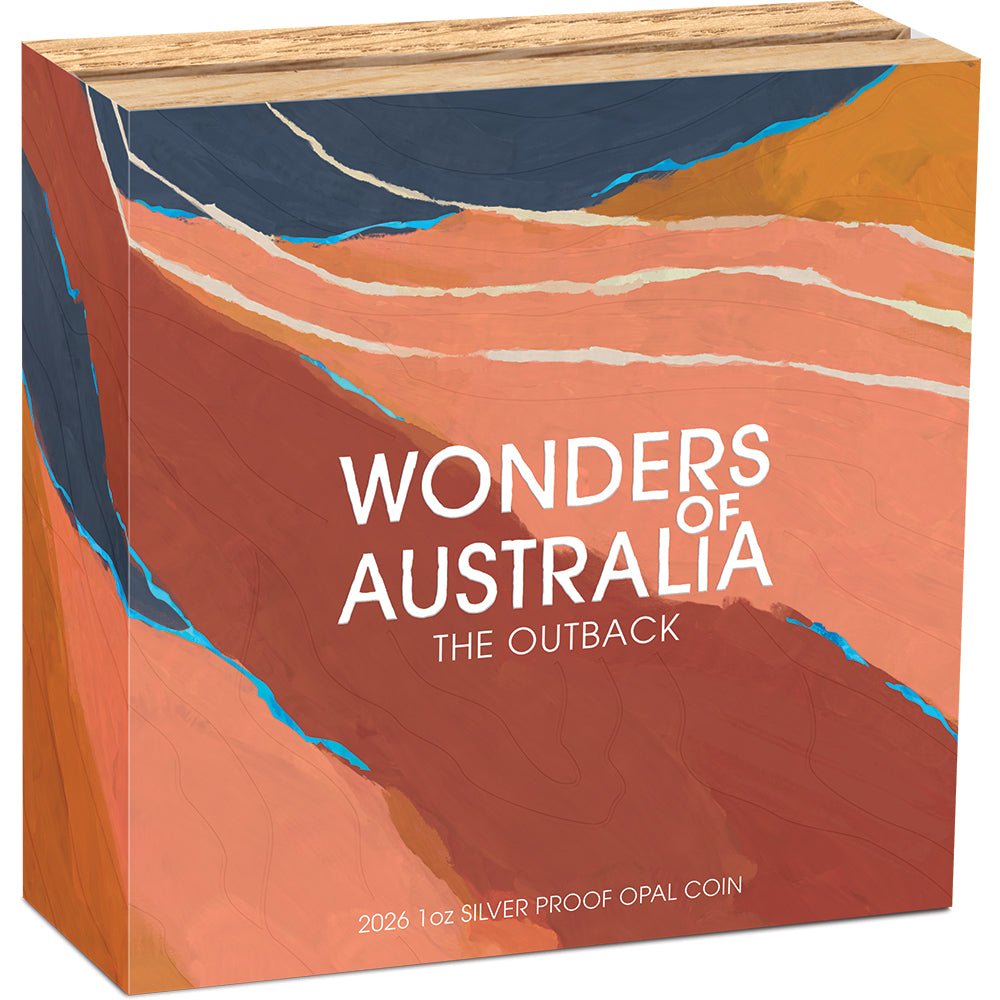2026 Wonders Of Australia - The Outback 1oz Silver Proof Opal Coin Shipper