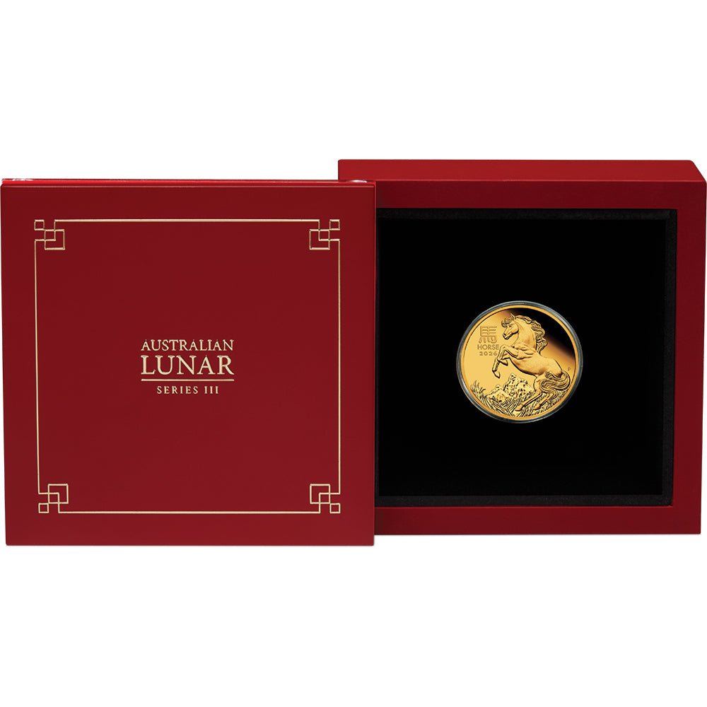 2026 Year Of The Horse 1/4oz Gold Proof Coin Case