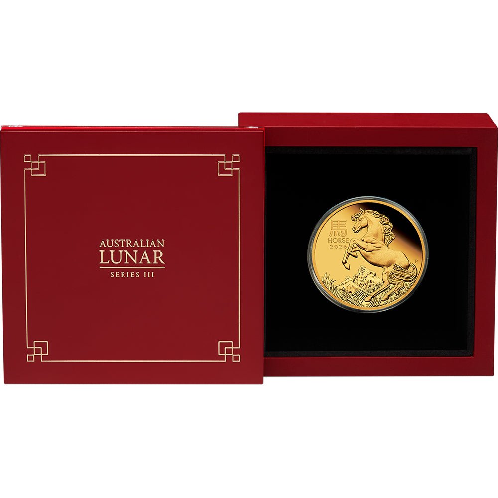 2026 Year Of The Horse 1oz Gold Proof Coin Case