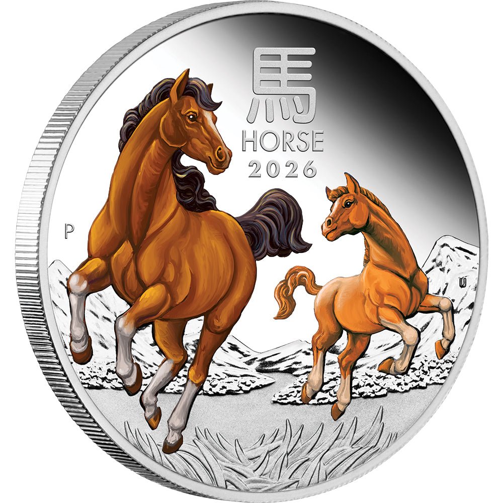 2026 Year Of The Horse 1oz Silver Proof Coloured Coin