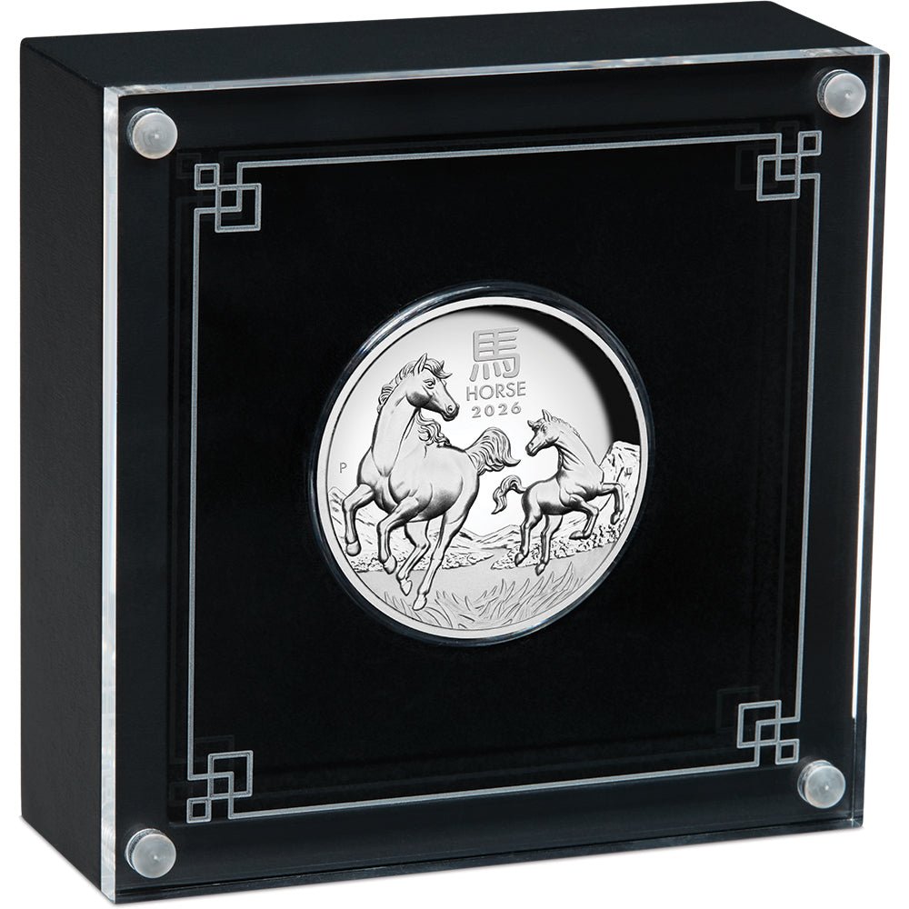 2026 Year Of The Horse 1oz Silver Proof High Relief Coin Case