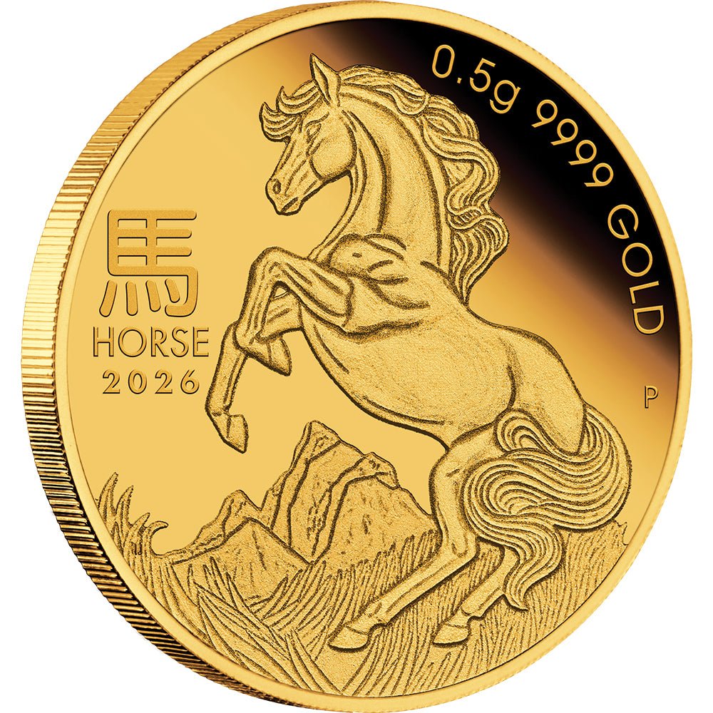 2026 Year Of The Horse - Mini Horse 0.5g Gold Proof Coin