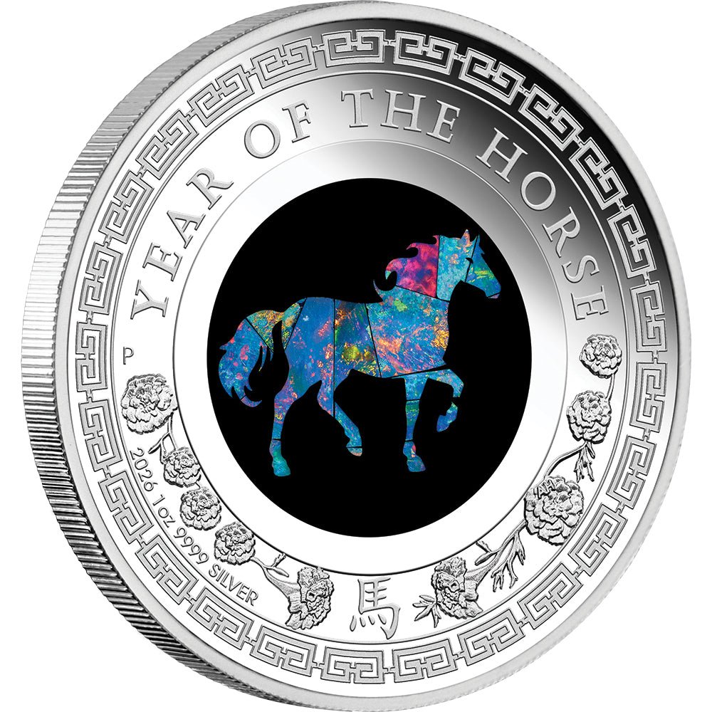 2026 Year of the Horse Opal 1oz Silver Proof Coin