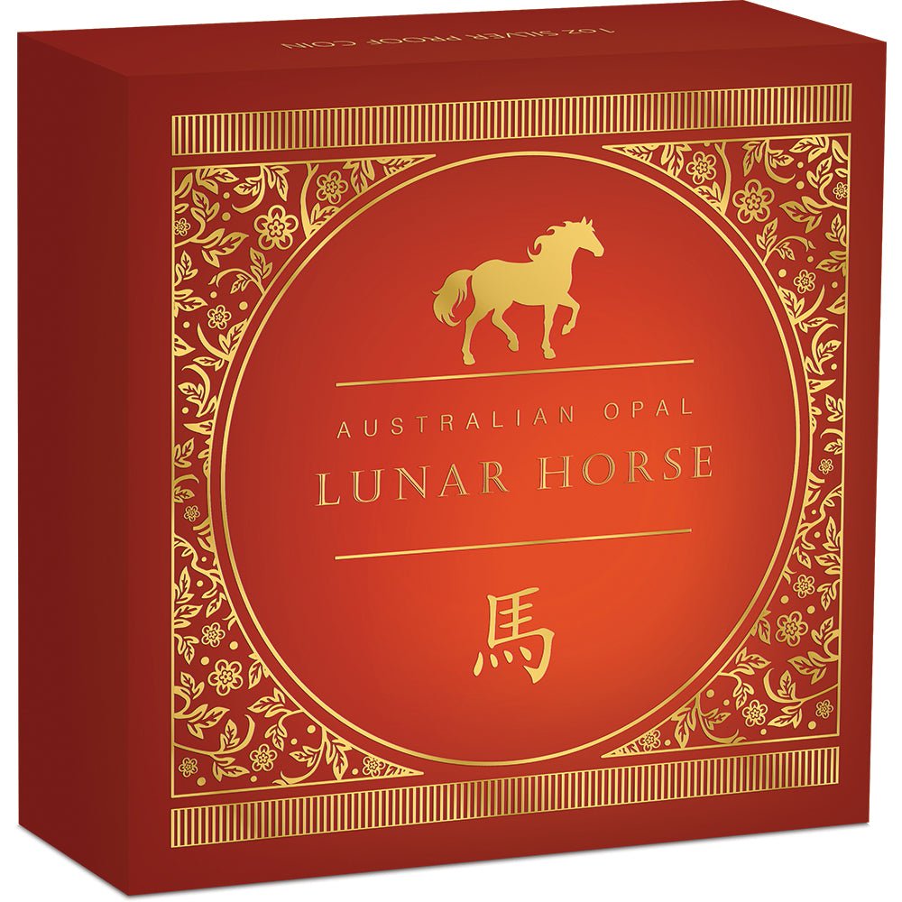 2026 Year of the Horse Opal 1oz Silver Proof Coin Shipper