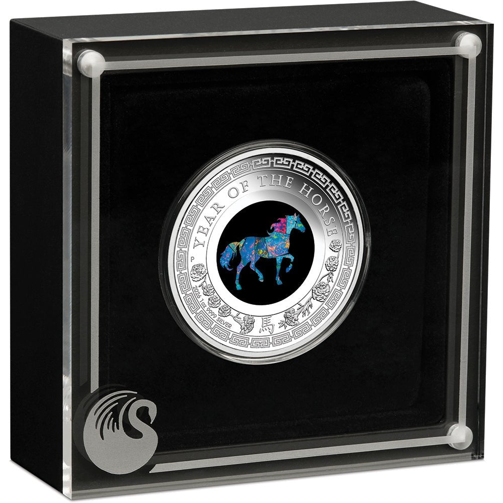 2026 Year of the Horse Opal 1oz Silver Proof Coin Case