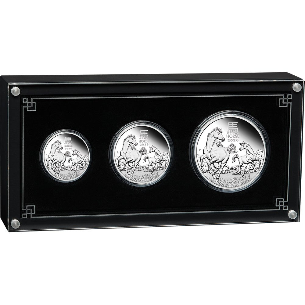 2026 Year Of The Horse Silver Proof Three-Coin Set