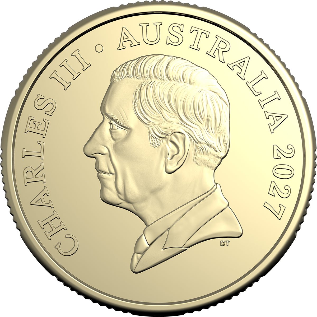 2027 $1 Bluey Cricket Coloured Uncirculated Coin Obverse