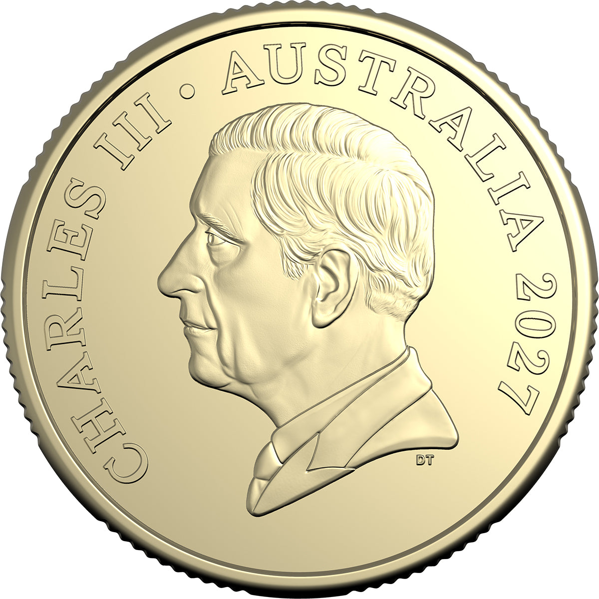 2027 $1 Bluey Cricket Coloured Uncirculated Coin Obverse