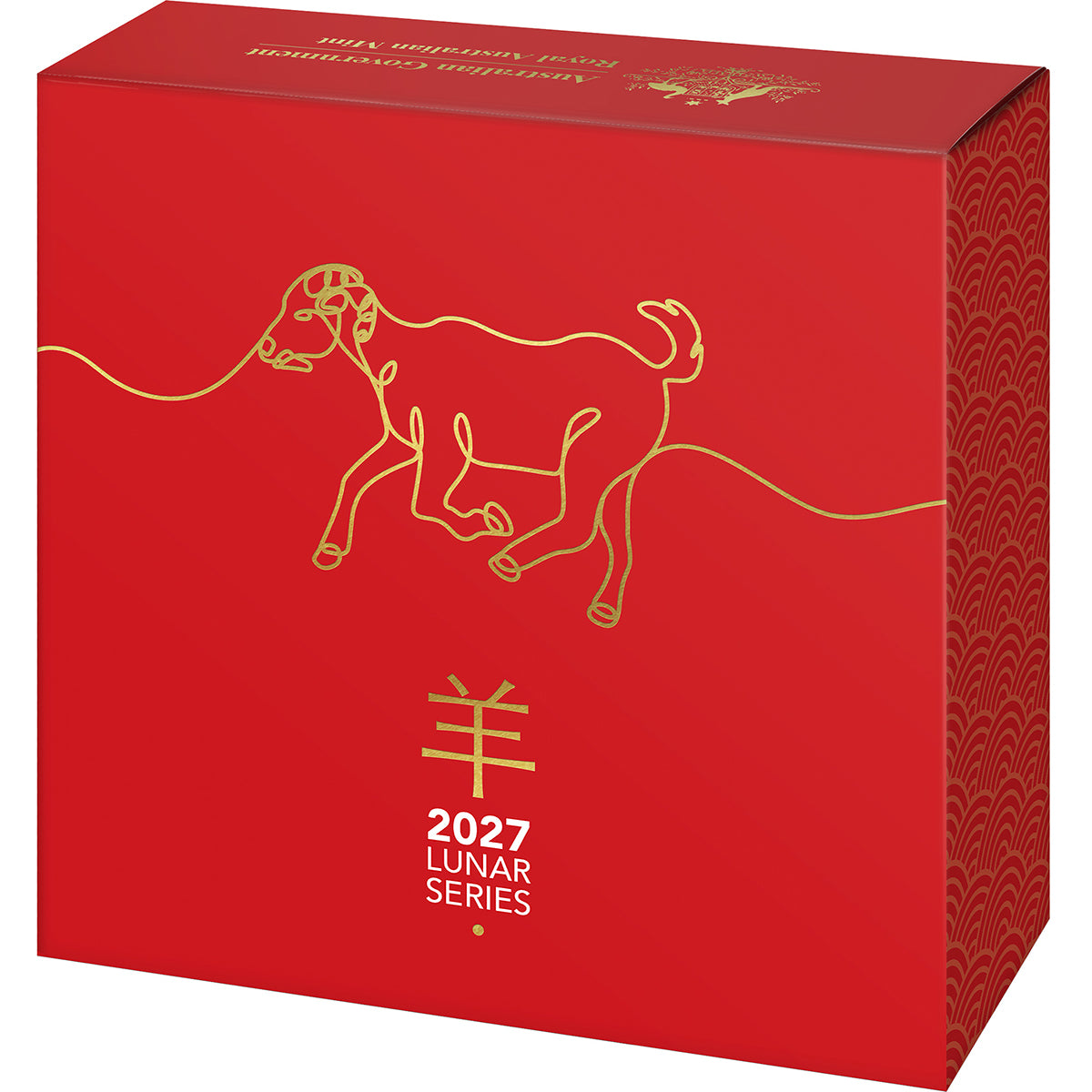 2027 $5 Year Of The Goat 1oz Silver Proof Domed Coin Shipper
