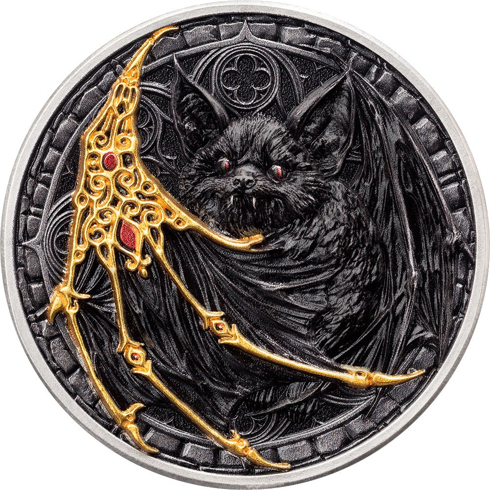 2027 Creatures Of Nocturne - The Bat 1oz Silver Antique Coin
