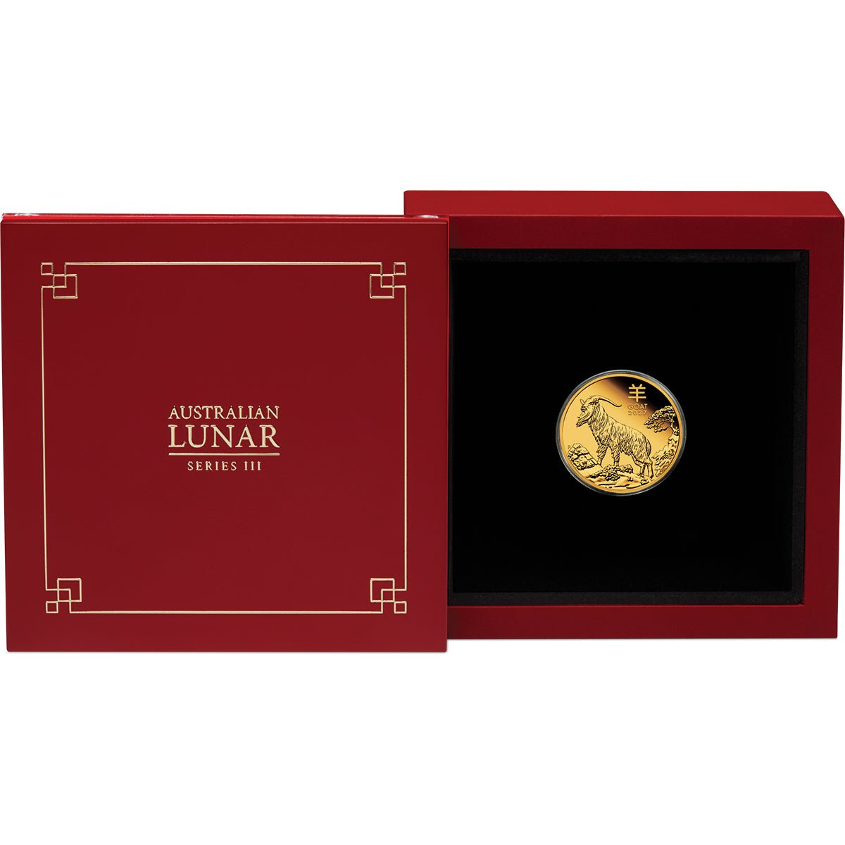 2027 Year Of The Goat 1/10oz Gold Proof Coin Case