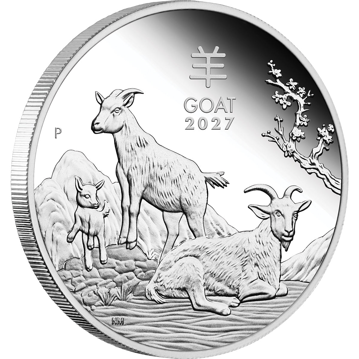 2027 Year Of The Goat 1/2oz Silver Proof Coin