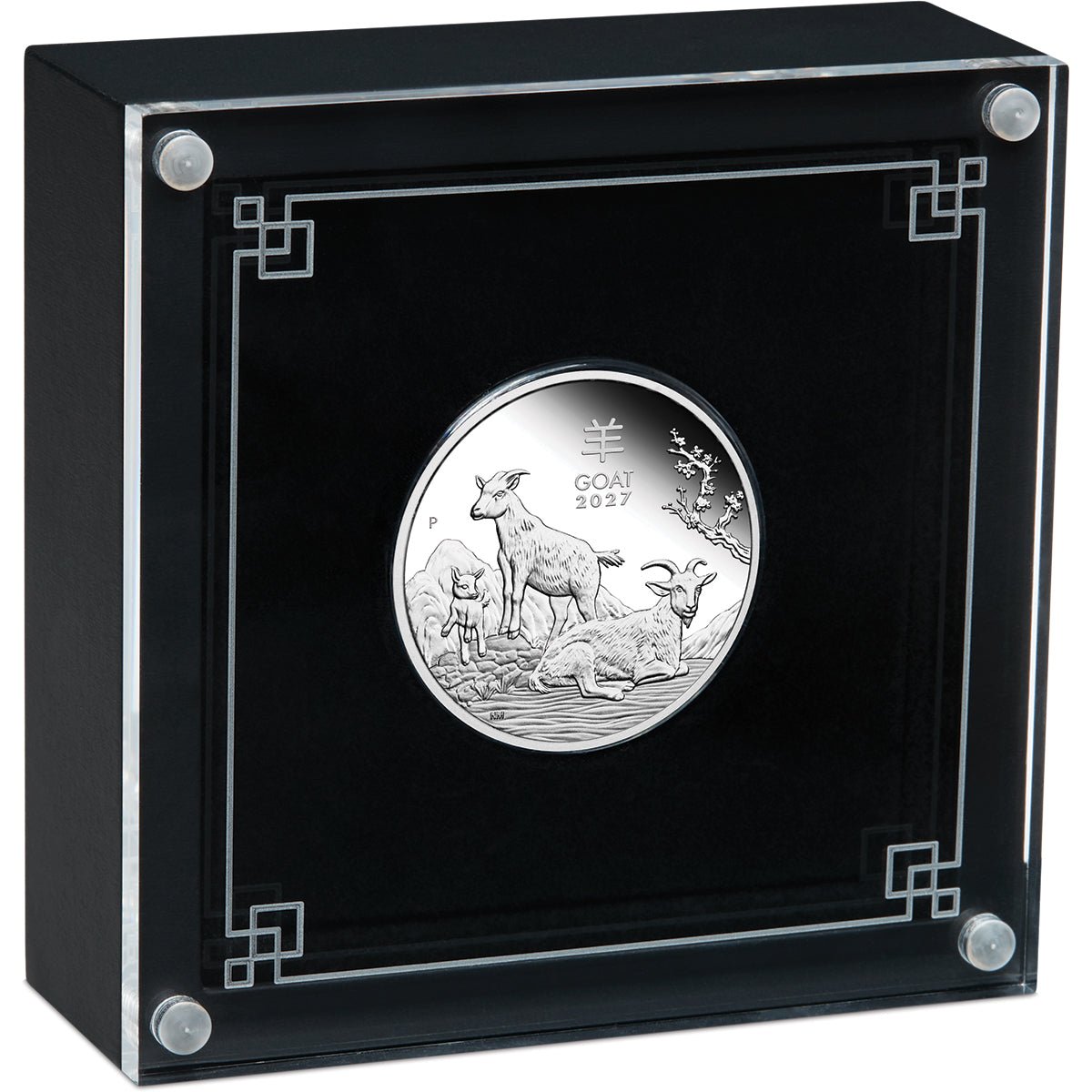 2027 Year Of The Goat 1/2oz Silver Proof Coin Case