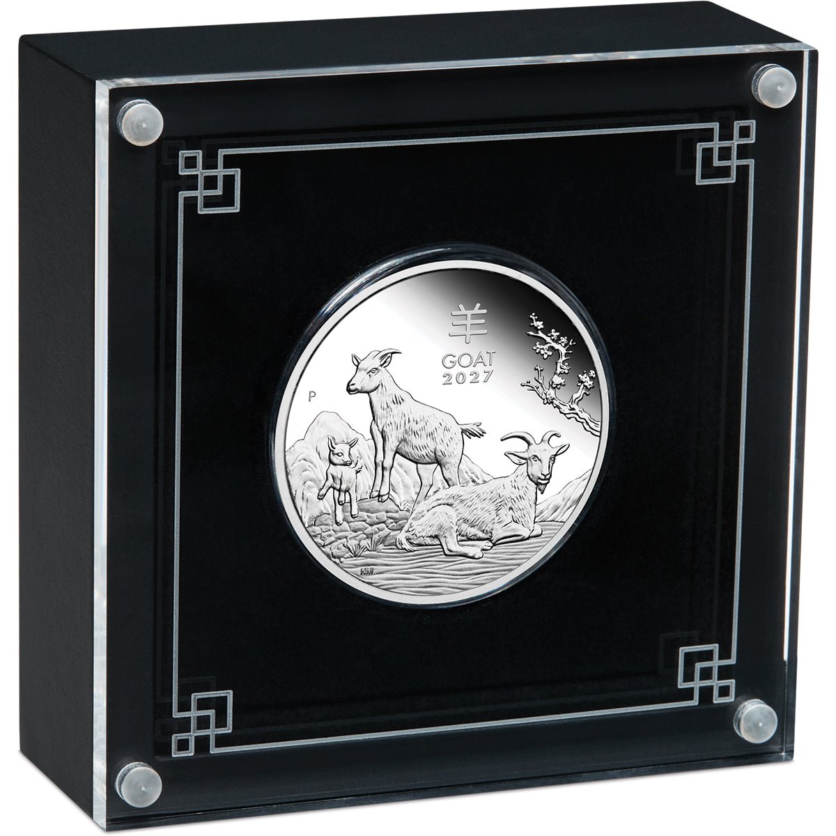 2027 Year Of The Goat 1oz Silver Proof Coin Case