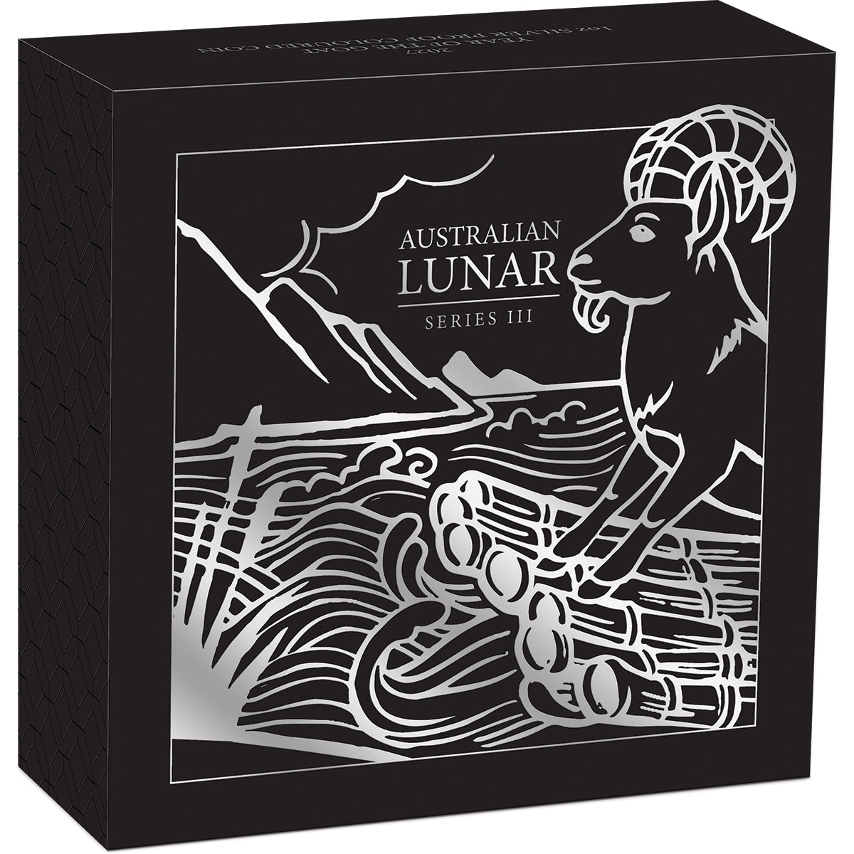2027 Year Of The Goat 1oz Silver Proof Coloured Coin Shipper
