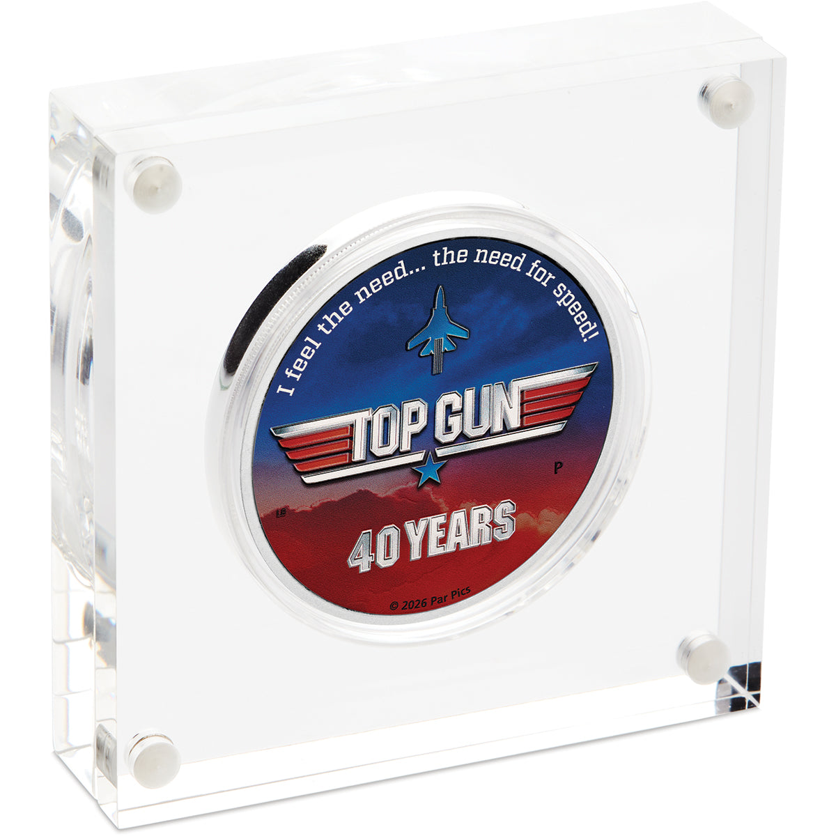 40 Years of Top Gun 2026 1oz Silver Coloured Coin Case