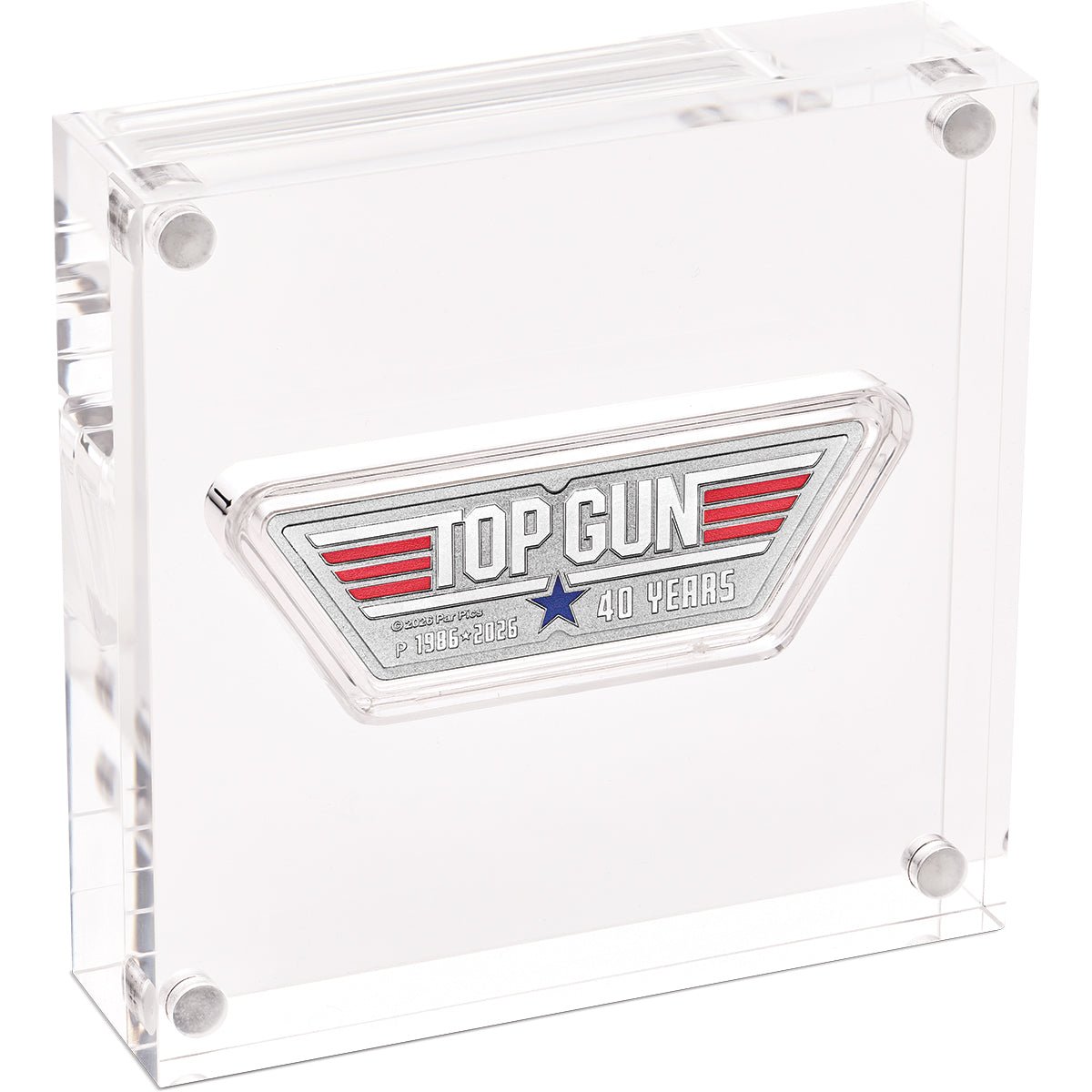40 Years Of Top Gun 2026 1oz Silver Coloured Logo-Shaped Coin Case