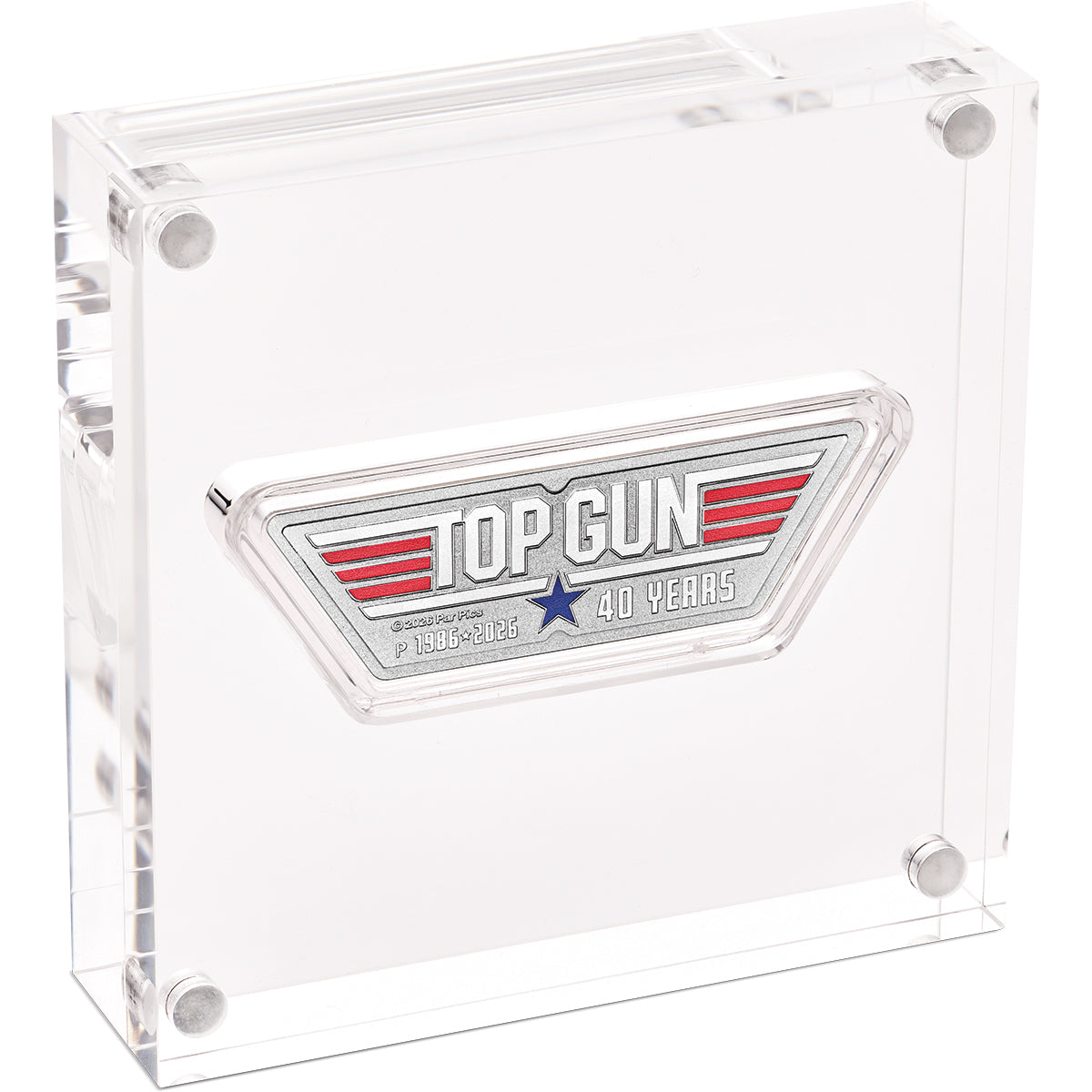 40 Years Of Top Gun 2026 1oz Silver Coloured Logo-Shaped Coin Case