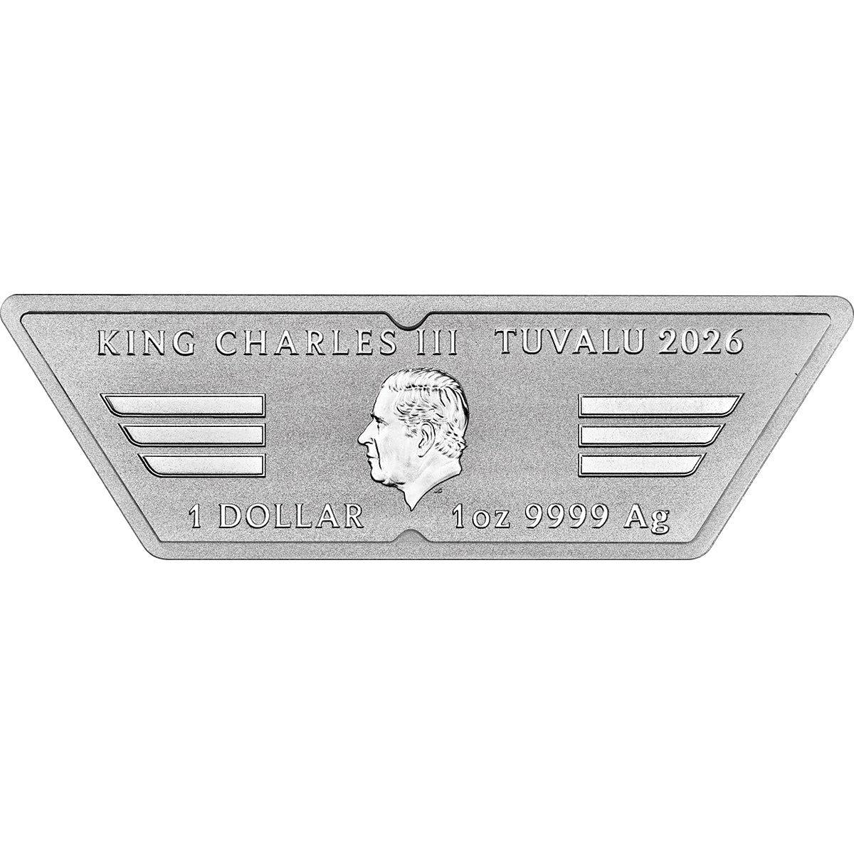 40 Years Of Top Gun 2026 1oz Silver Coloured Logo-Shaped Coin Obverse