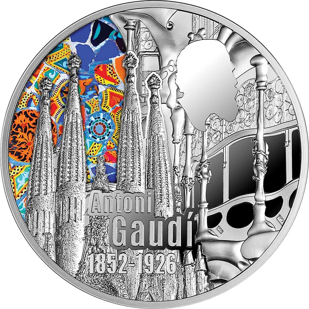 Antoni Gaudi - 100th Anniversary Of His Death 1oz Silver Proof Coin