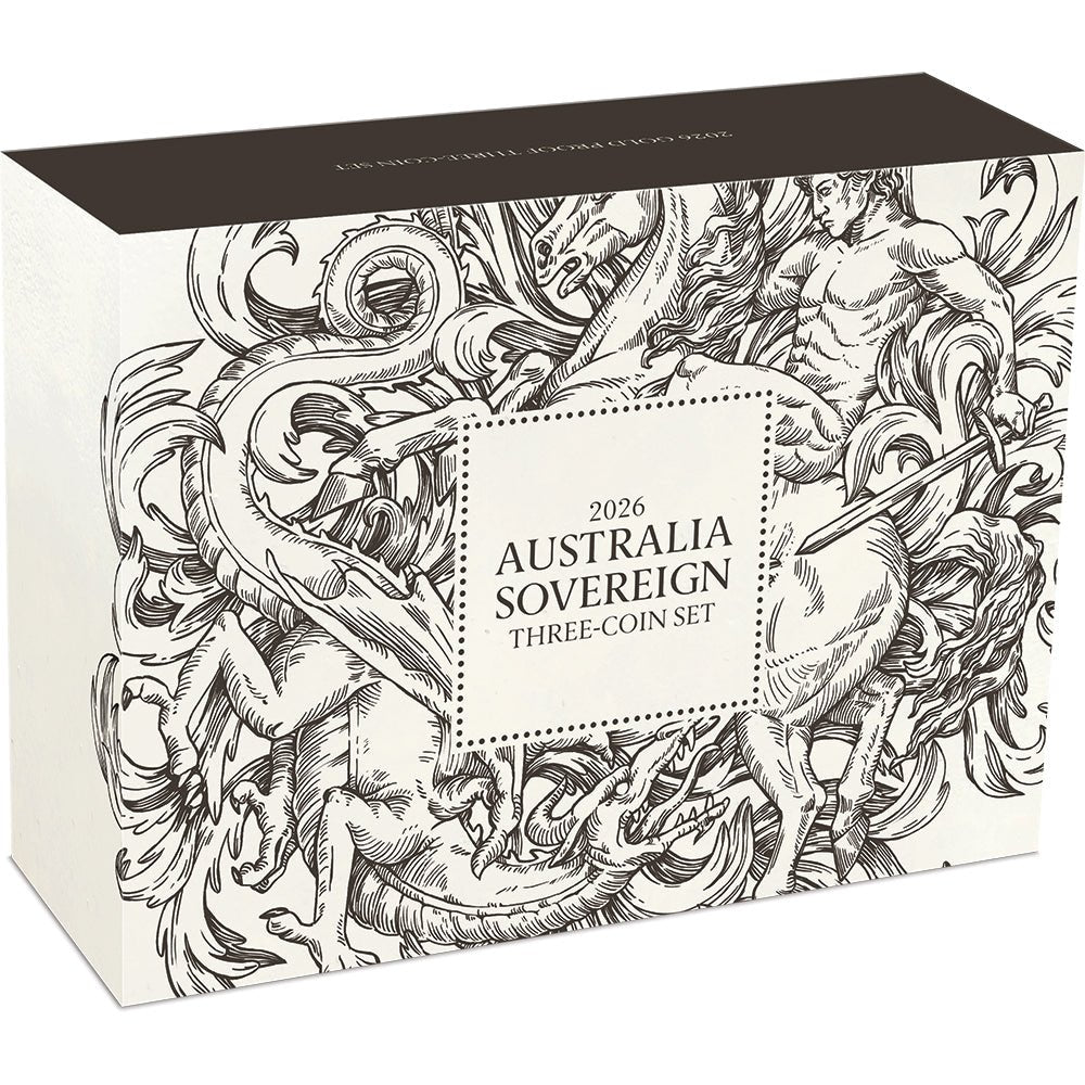 Australia Sovereign 2026 Gold Proof Three-Coin Set Shipper
