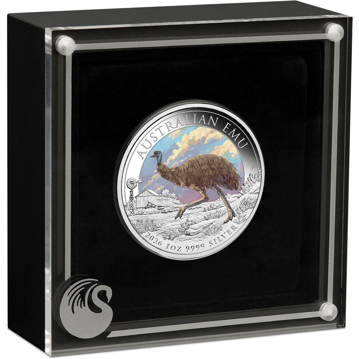 Australian Emu 2026 1oz Silver Coloured Coin Case