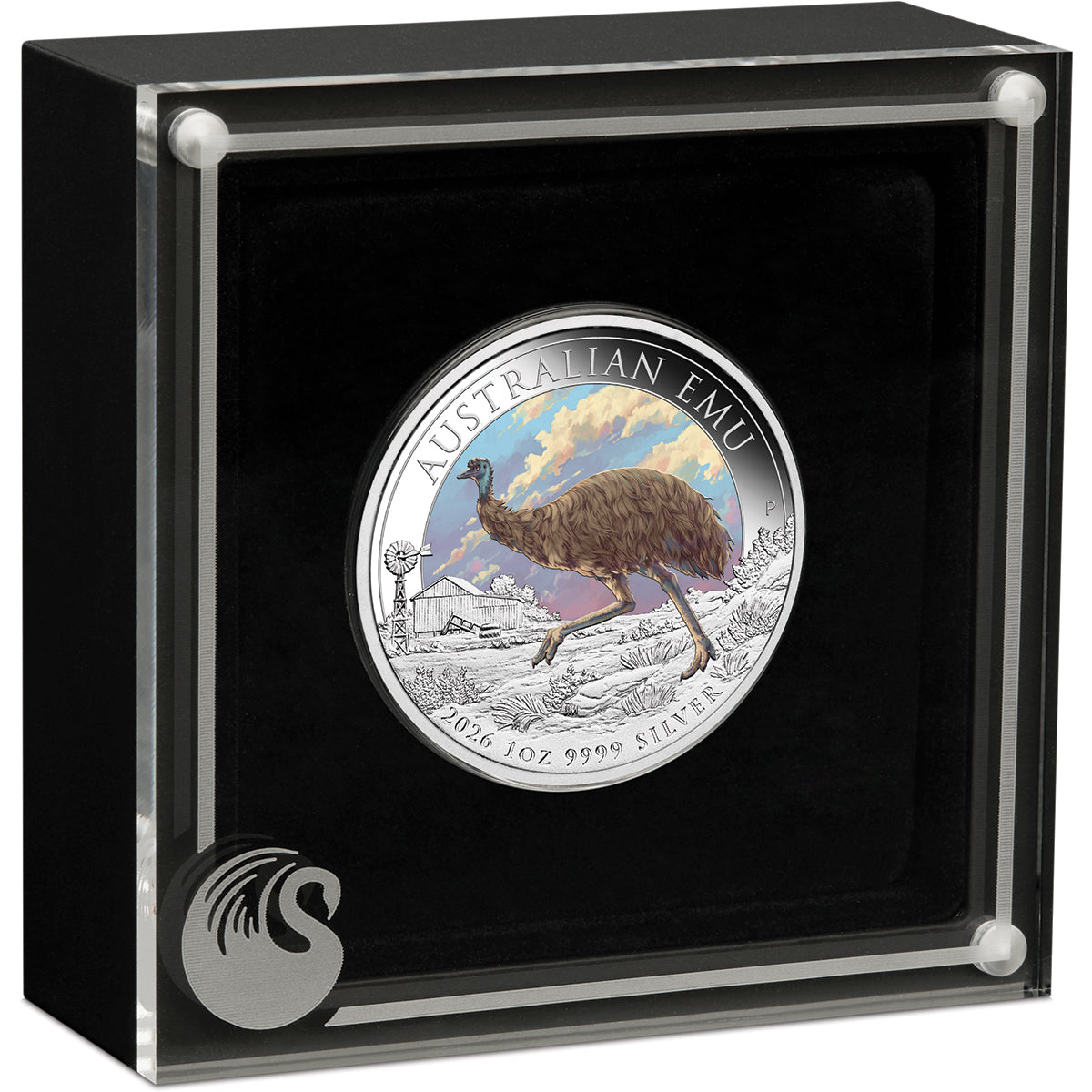Australian Emu 2026 1oz Silver Coloured Coin Case