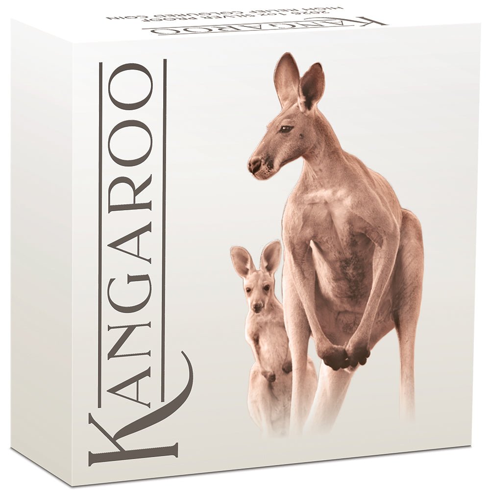 Australian Kangaroo 2026 1oz Silver Proof High Relief Coloured Coin Shipper