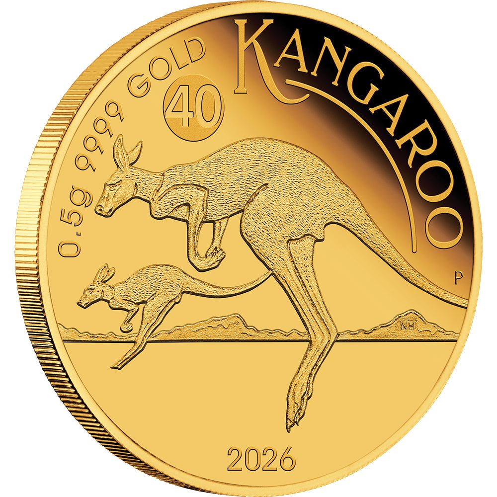 Australian Kangaroo 2026 Mini Roo 0.5g Gold Proof Coin