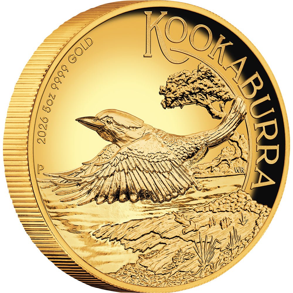 Australian Kookaburra 2026 5oz Gold Proof High Relief Coin