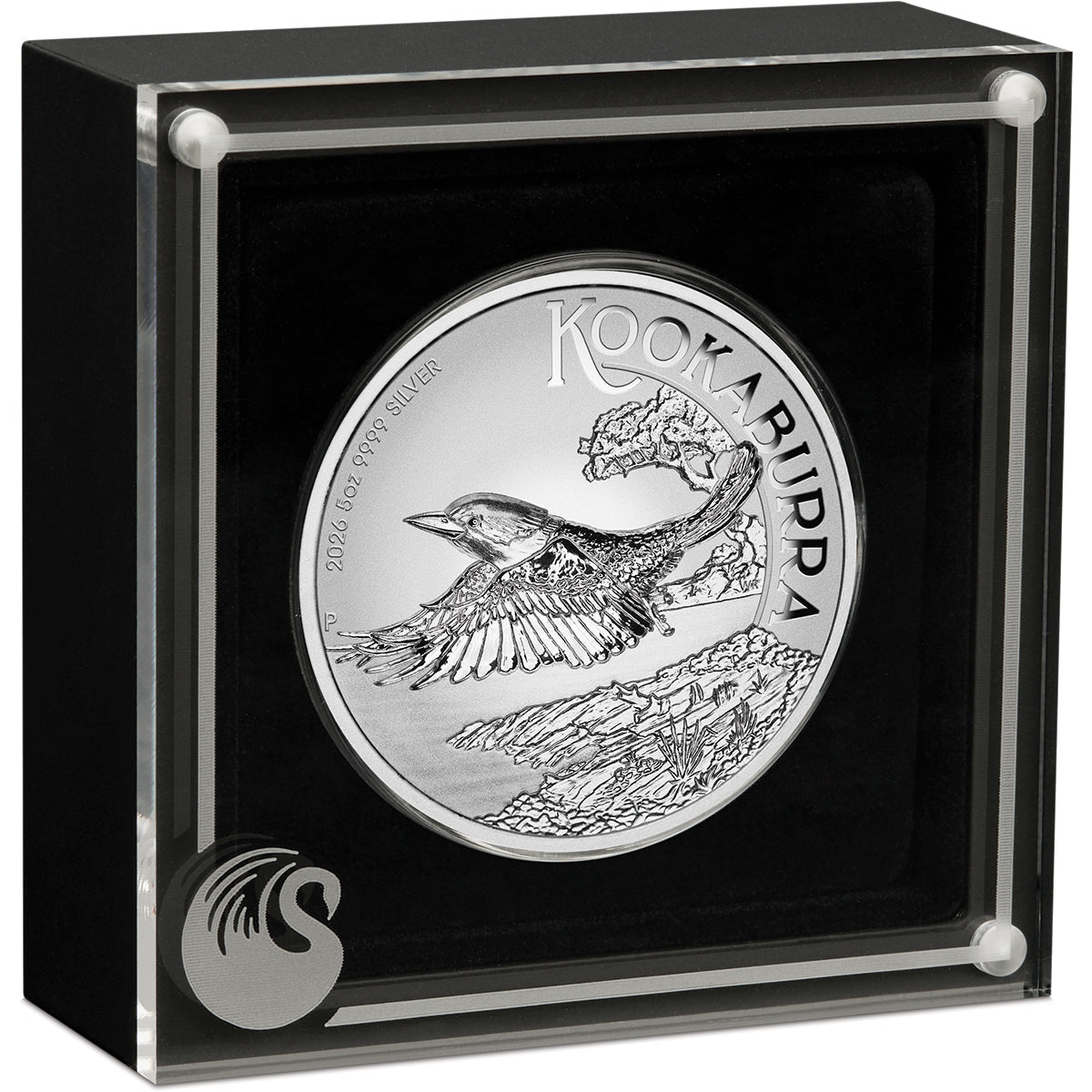 Australian Kookaburra 2026 5oz Silver Incused Coin Case