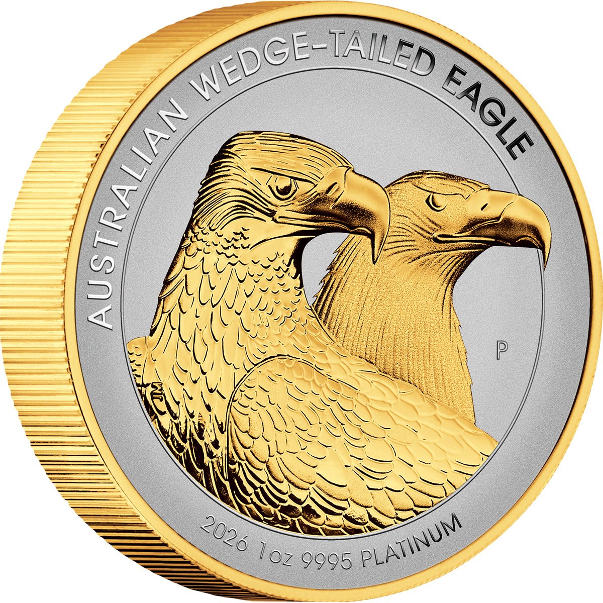 Australian Wedge-Tailed Eagle 2026 1oz Platinum Enhanced Reverse Proof Gilded Coin
