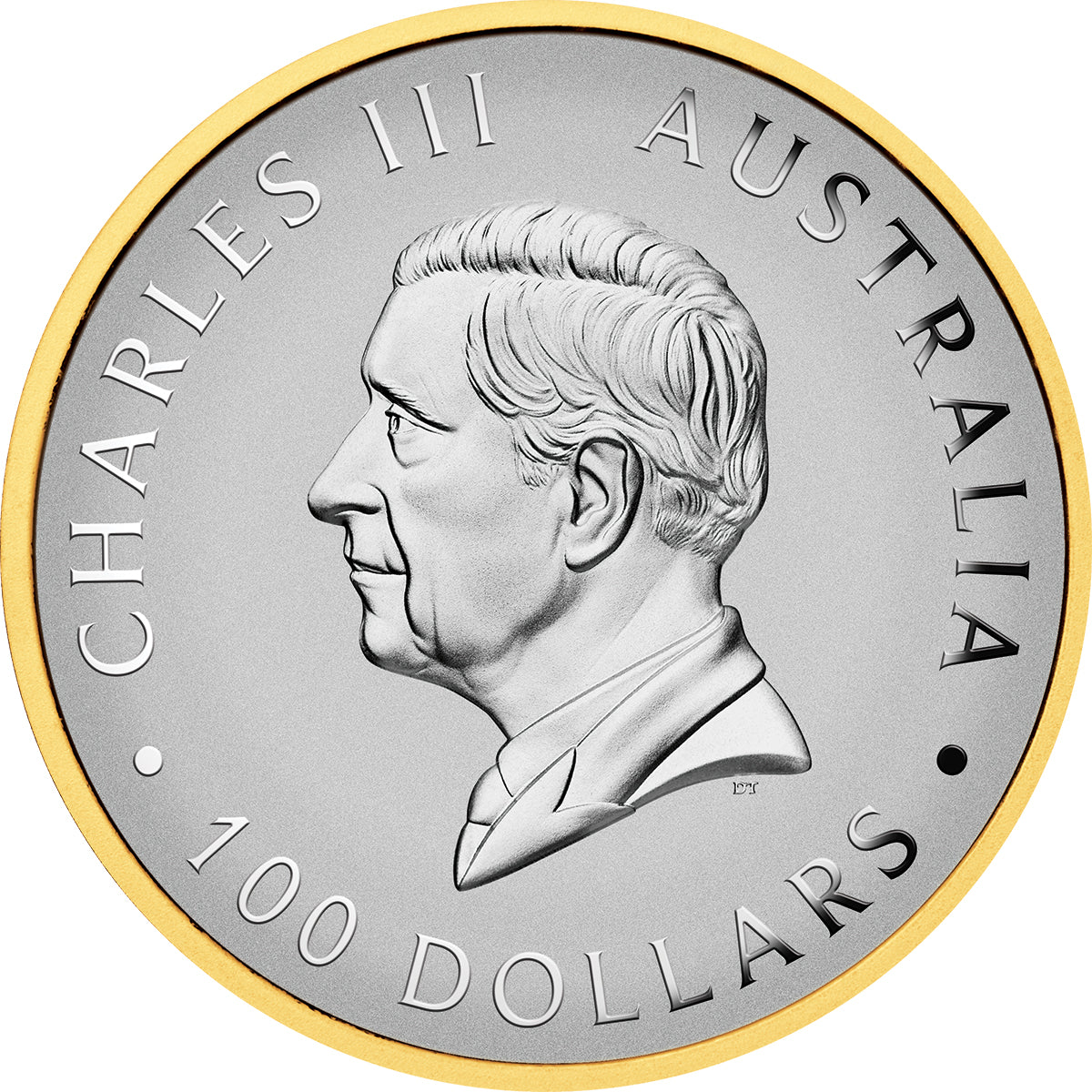 Australian Wedge-Tailed Eagle 2026 1oz Platinum Enhanced Reverse Proof Gilded Coin Obverse