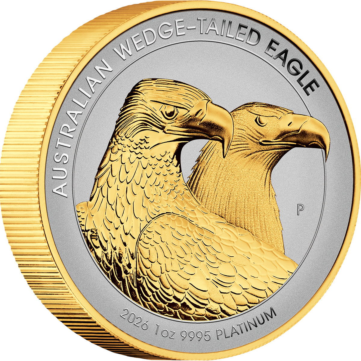 Australian Wedge-Tailed Eagle 2026 1oz Platinum Enhanced Reverse Proof Gilded Coin