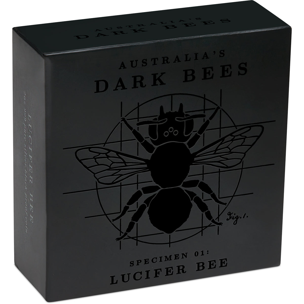 Australia's Dark Bees - 2026 Lucifer Bee 2oz Black Proof Coin Shipper