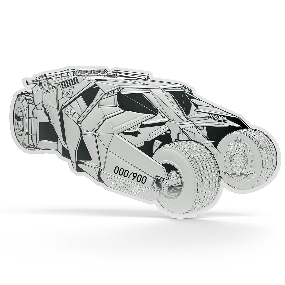 Batman Begins™ '05 - The Tumbler 1/2oz Silver Collectible Coin Obverse