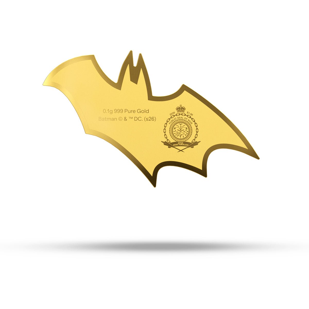 Batman's Emblem 0.1g Gold Collectible Coin Obverse