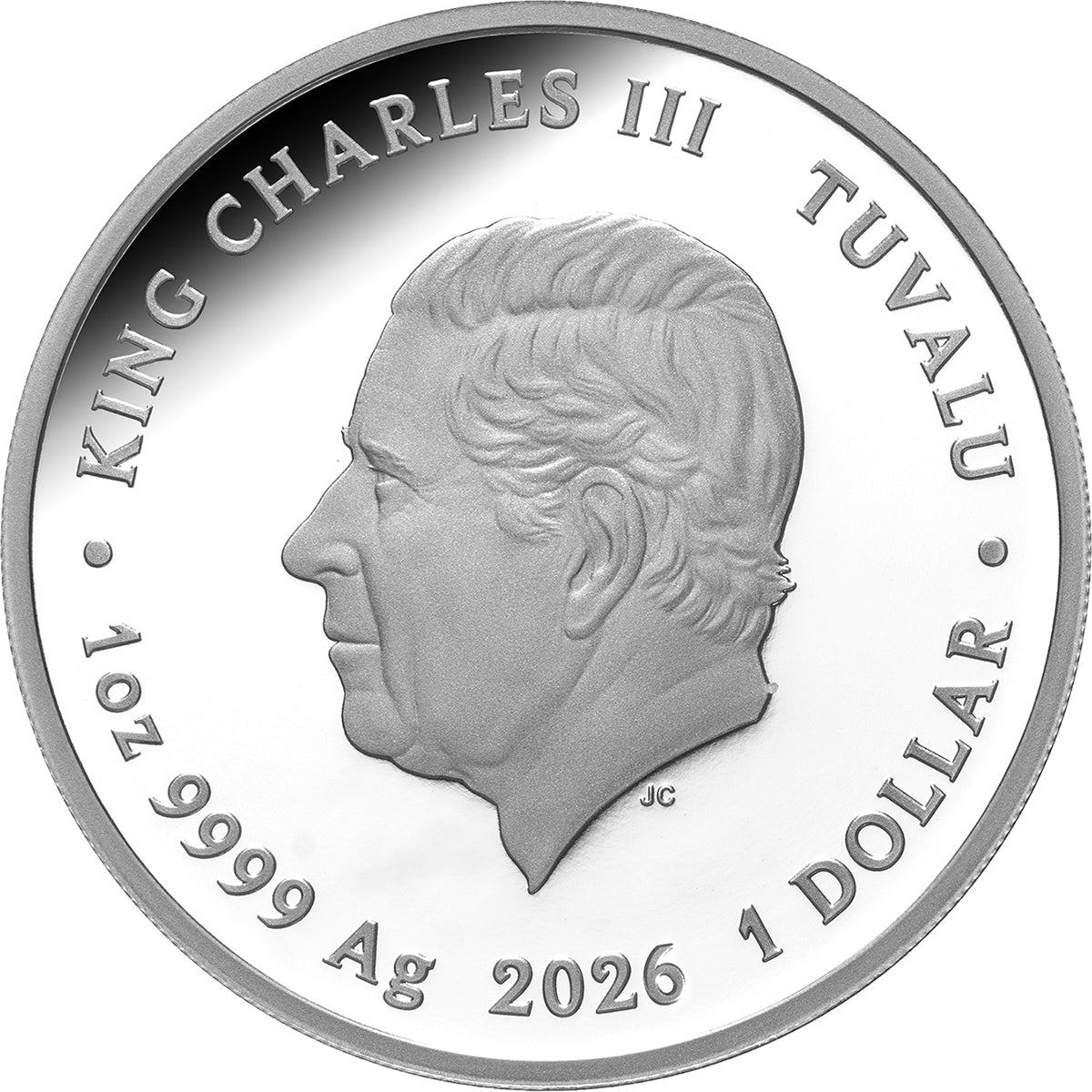 Blood Moon 2026 $1 1oz Silver Proof Coin Obverse