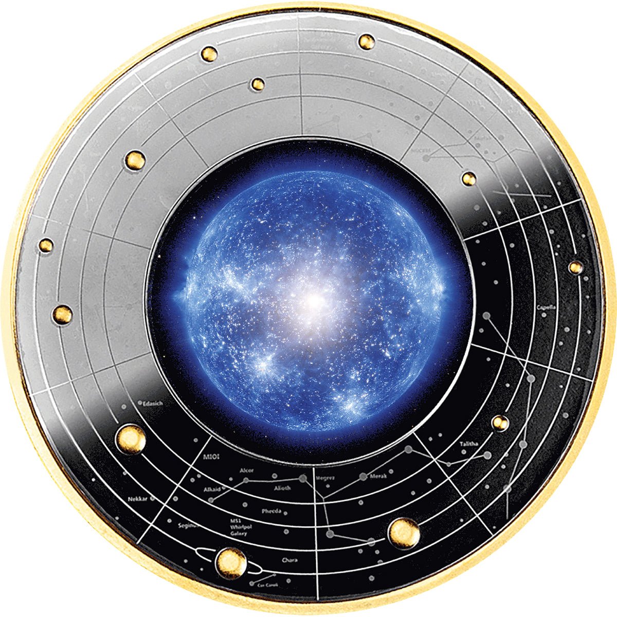 Blue Supergigant - Life Cycle Of Stars Silver Black Proof Coin