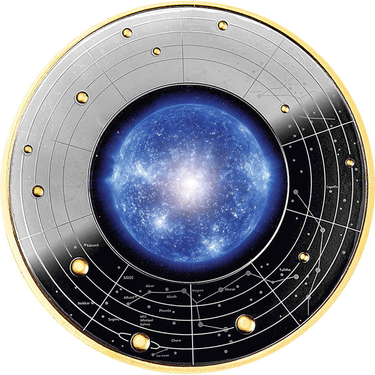 Blue Supergigant - Life Cycle Of Stars Silver Black Proof Coin