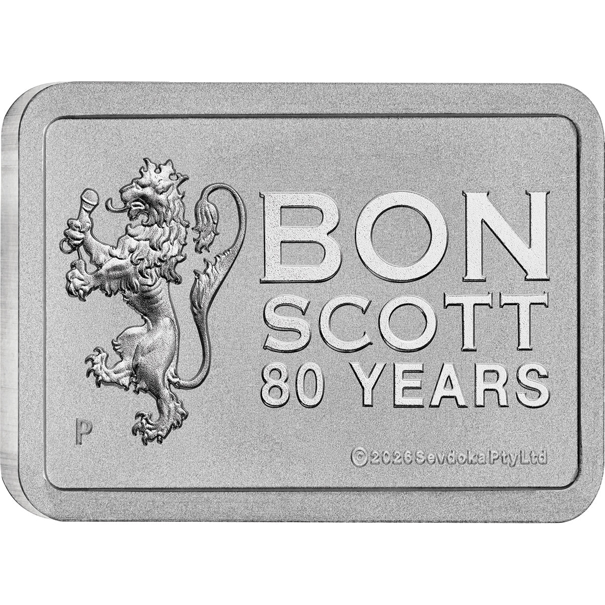 Bon Scott 80th Birthday 10g Silver Minted Bar