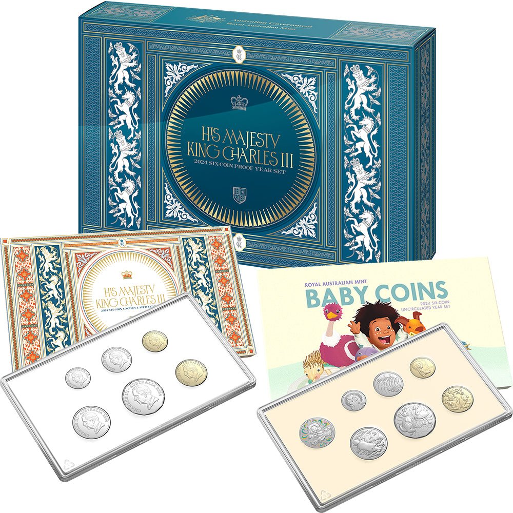 BUNDLE OFFER - 2024 HM King Charles Effigy Sets + 2024 Baby Unc Six Coin Set - Direct Coins