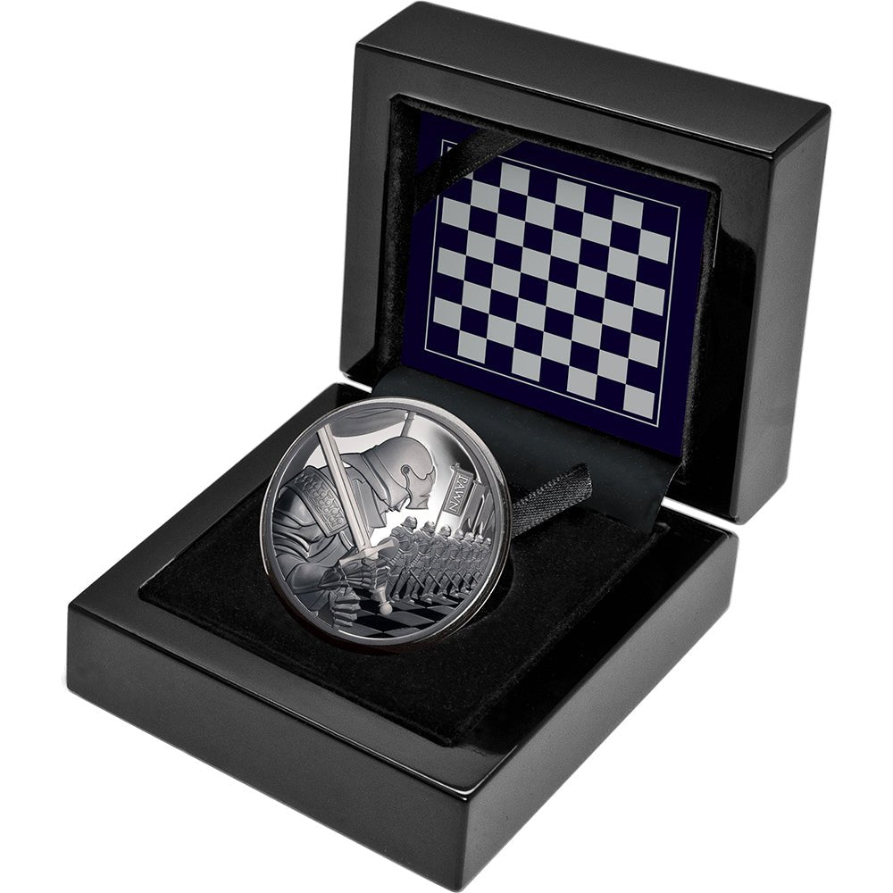 Chess 2026 Pawn $1 1oz Silver Proof Coin Case