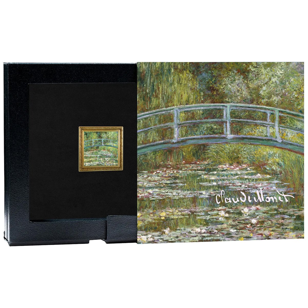 Claude Monet - Japanese Bridge And Water Lily Pond 1oz Silver Proof Coin Shipper