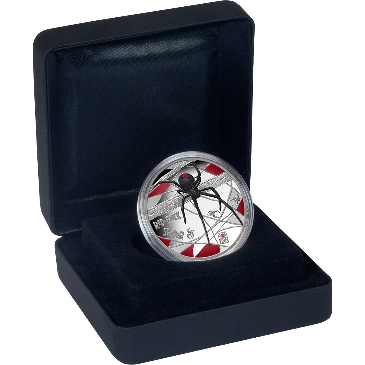 Deadly & Dangerous 2026 $1 Redback Spider 20th Anniversary Privy Mark 1oz Silver Proof Coin Case