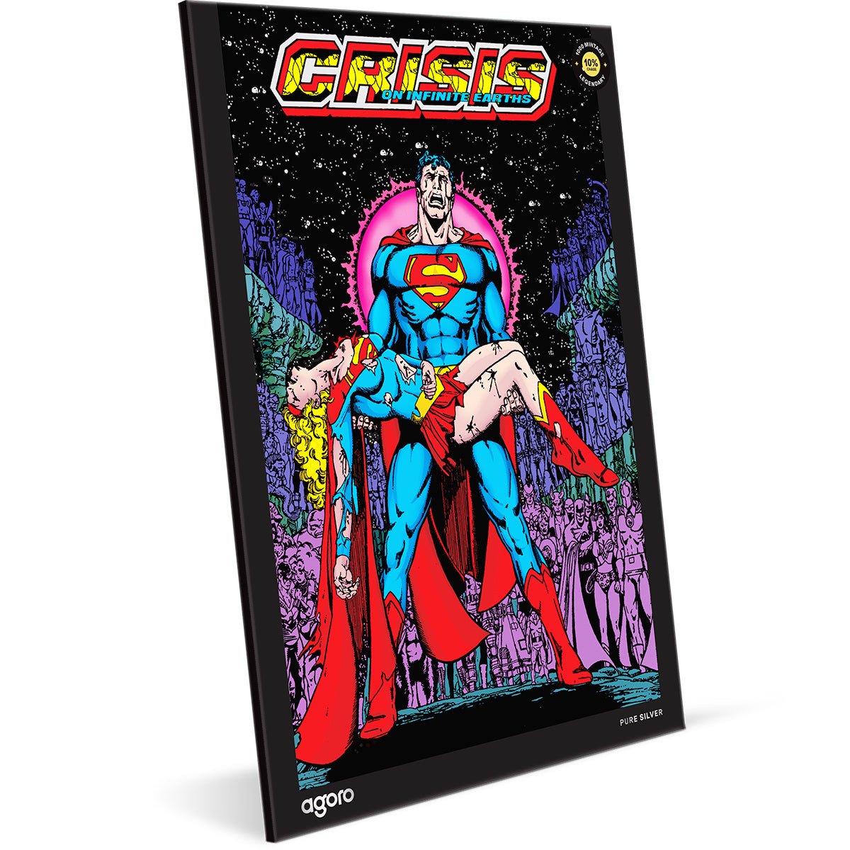 Death Of Supergirl - Crisis On Infinite Earths (1985) #7 1oz Silver Collectible Foil Shipper