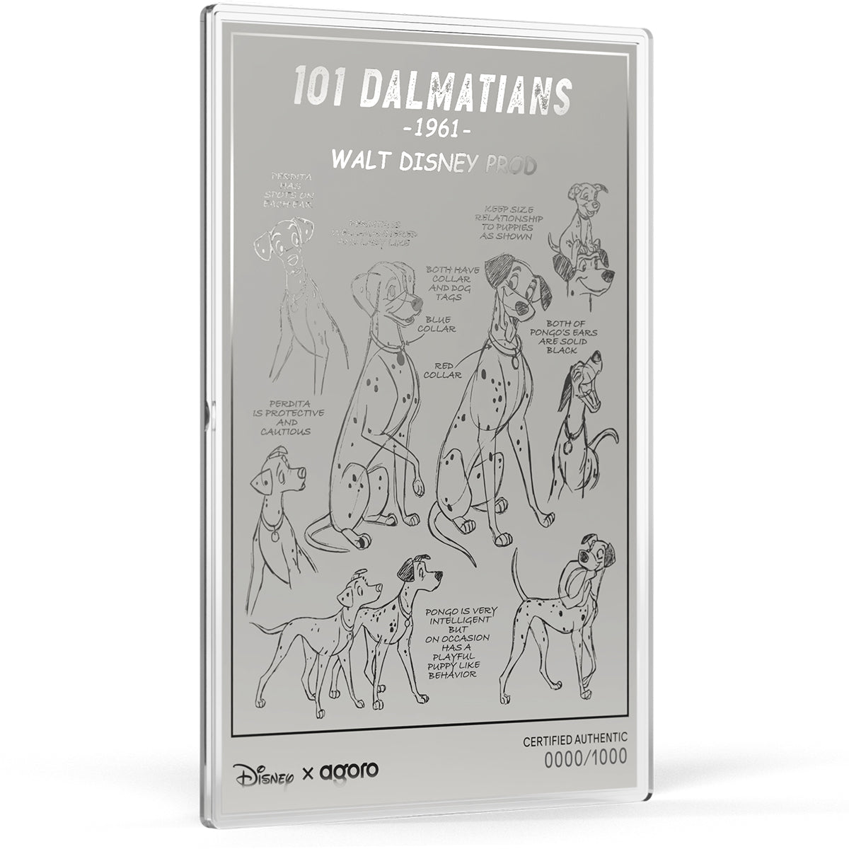 Disney 101 Dalmatians 5g Silver Foil
