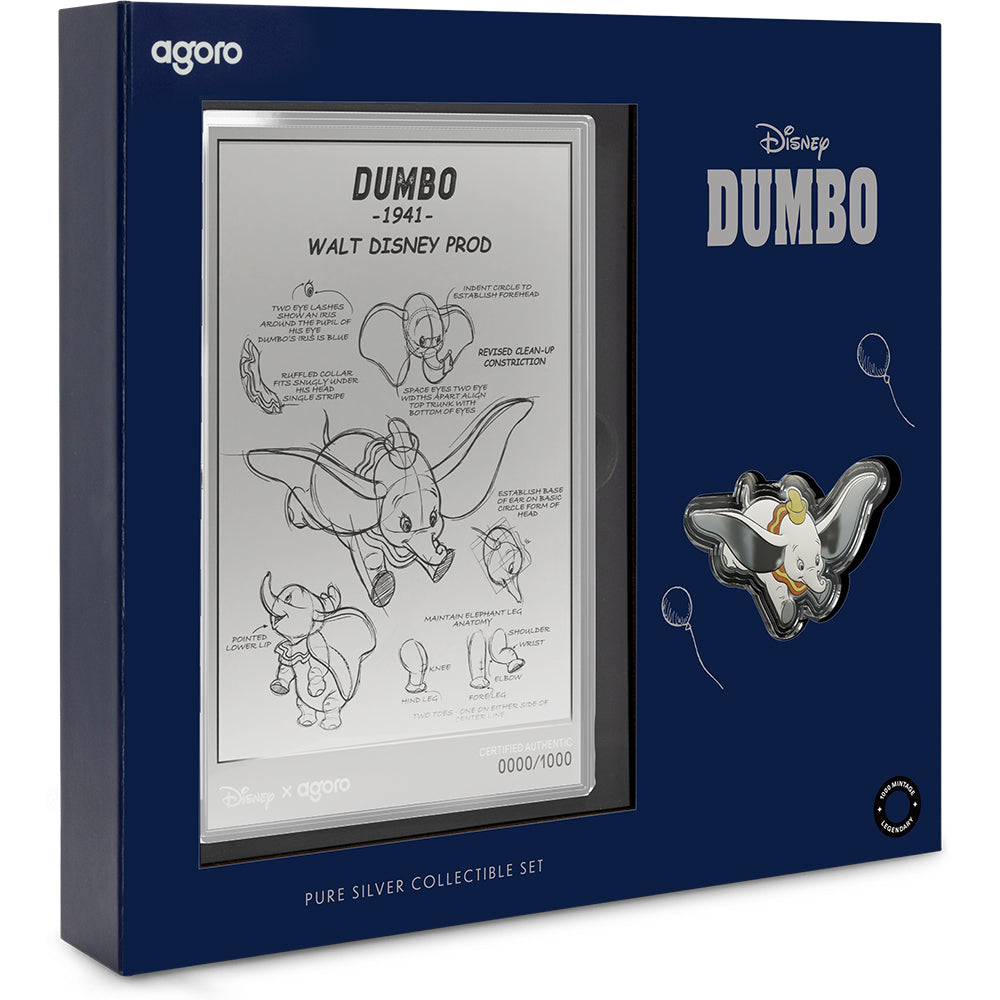 Disney Dumbo 3/4oz Silver Coin + 5g Silver Foil Set